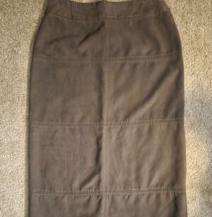 Brown Suede Pencil Skirt